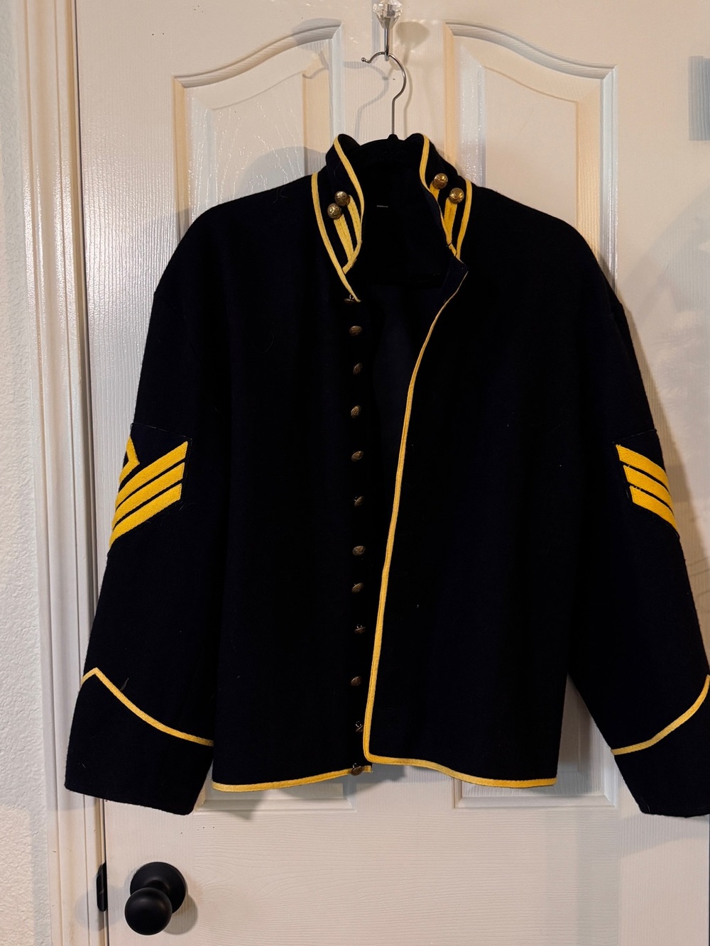 Men's reproduction U.S. Civil War Union cavalry Military-Style Wool Jacket in Na